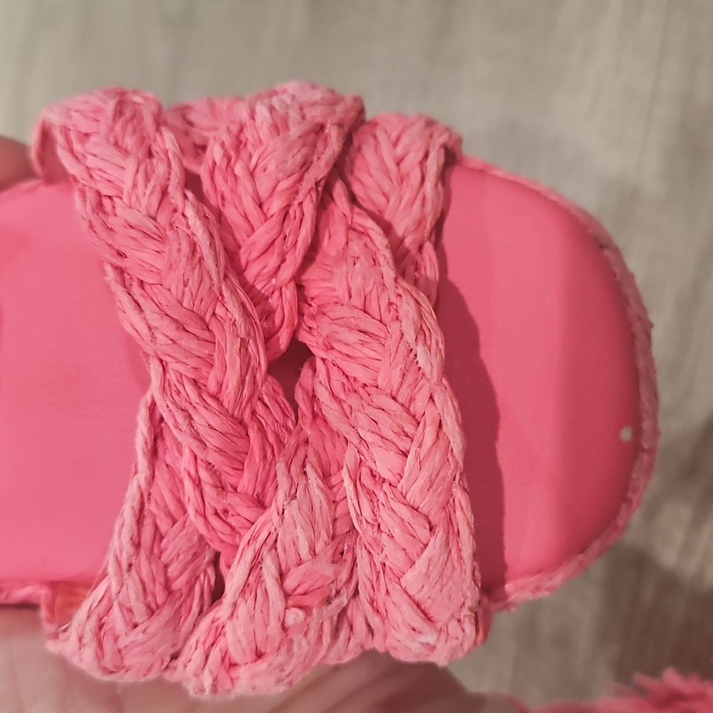 Zara Kids Pink Braided Sandals size 25 - Picture 7 of 11